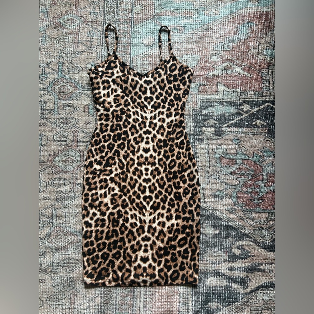 Cheetah bodycon mini dress